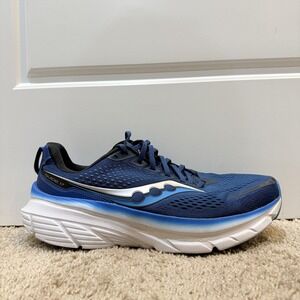 Saucony Guide 17 Shoes Mens Size 11W Blue Running PWRRUN Stability Sneakers